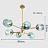 Стеклянная люстра в скандинавском стиле MARINE 8 плафонов Прозрачный Черный фото 2