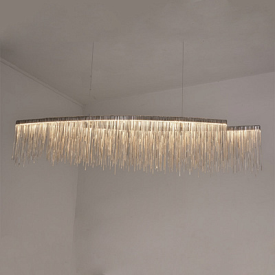 Metall Rain Line Chandelier Медный100 см    фото 1