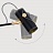 Дизайнерская люстра оформленная с верху плафона кожей SPY 6 плафонов Черный фото 3